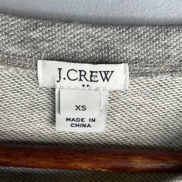 J.CREW Factory Sweatshirt Dress Heather Grey Marled Long Sleeve Preppy Size XS - Picture 7 of 11